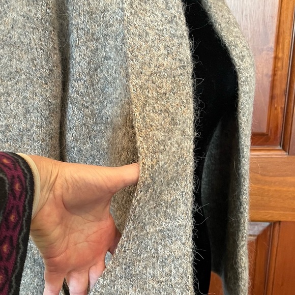 Peruvian Link Alpaca Wool Collection Taupe & Gray Open Front Cardigan Small - Picture 3 of 13